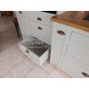 Grande cuisine en bois laquée grise - MEUBLES JAMET