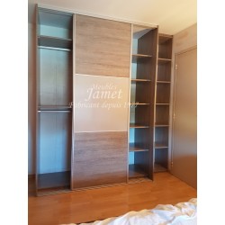 DRESSING SUR MESURE Gris graphite double porte - MEUBLES JAMET