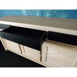 Enfilade Contemporaine en bois tiroir noir - MEUBLES JAMET