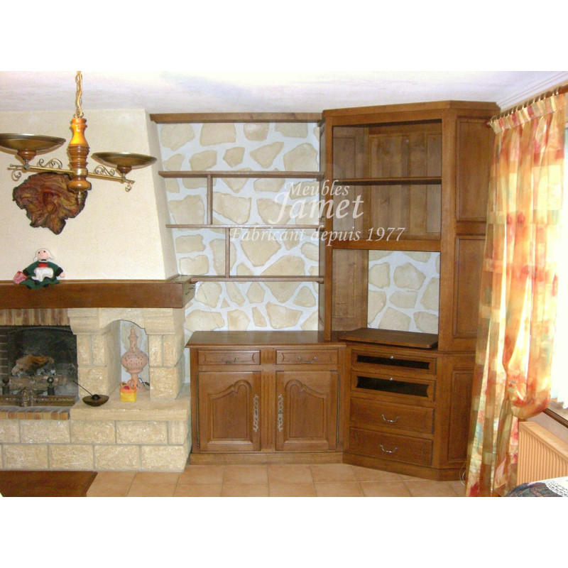 Agencement TV HIFI en chêne Réf. MT 97