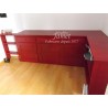 Agencement de bureau en bois rouge - MEUBLES JAMET