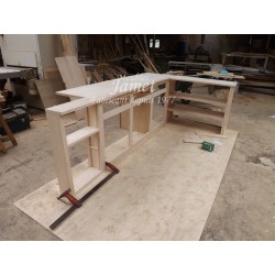 Agencement de bureau en bois rouge - MEUBLES JAMET