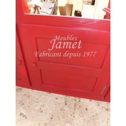 Agencement de bureau en bois rouge - MEUBLES JAMET