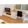 Ensemble bureau meuble télé épuré beige - MEUBLES JAMET
