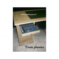 Bureau ordinateur en bois beige - MEUBLES JAMET