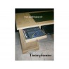 Bureau ordinateur en bois beige - MEUBLES JAMET