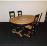 table ovale en chêne dessus en épis