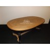 table ovale en chêne dessus en épis