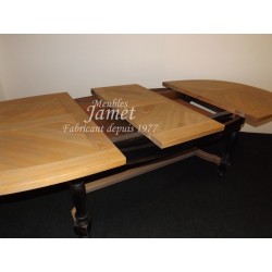 table ovale en chêne dessus en épis