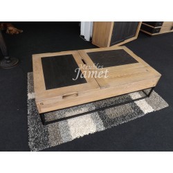 Table de salon relevable en bois style Atelier - MEUBLES JAMET
