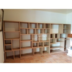 Bibliothèque sur mesure en bois - MEUBLES JAMET
