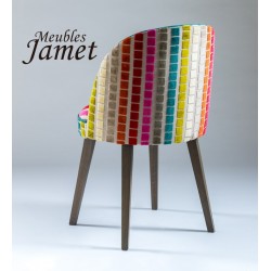 Fauteuil design BLEZ piètement chêne