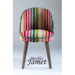 Fauteuil design BLEZ piètement chêne