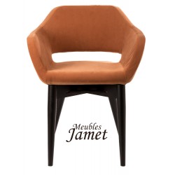 Fauteuil contemporain KOME piètement en chêne