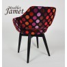 Fauteuil contemporain KOME piètement en chêne