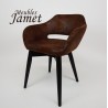 Fauteuil contemporain KOME piètement en chêne