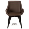 Fauteuil contemporain MILA Piètement rond conique
