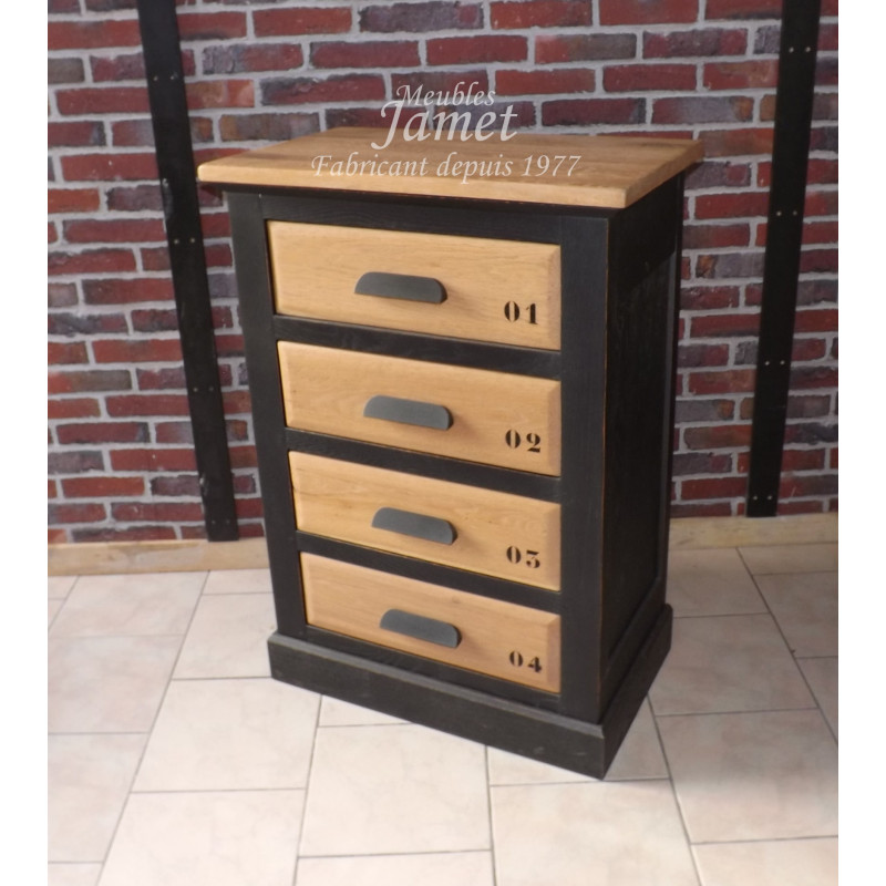 Confiturier style industriel en chêne