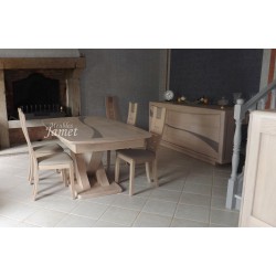 Salle contemporaine en chêne massif BEIGE