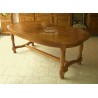 Table ovale dessus en épis