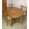 Table ovale pieds chanfreins