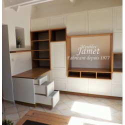 Bibliothèque bureau meuble TV LE MANS