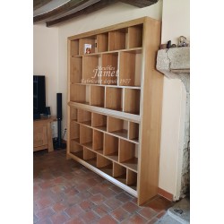 Bibliothèque sur mesure en chêne