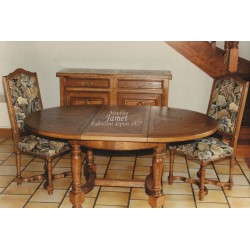 Table ronde dessus en épis