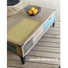 Table de salon bois et métal couleur A 4470
