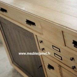 Buffet enfilade style Atelier en chêne massif A 4143