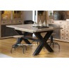 Table style Industriel piétement X