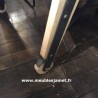 Table style Atelier piétement sur roulettes