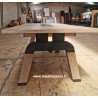 Table style Industriel piétement fer à cheval