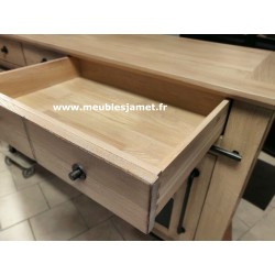 Buffet bas 2 portes coulissantes style Industriel CLAIROIX