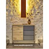 Meuble d'entrée contemporain en chêne massif