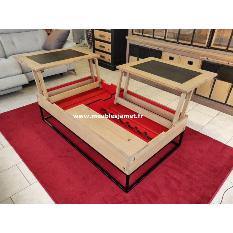 Table basse plateau relevable