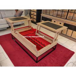 Table basse plateau relevable