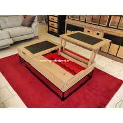 Table basse plateau relevable