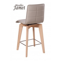 Tabouret de bar ZAO contemporain piètement rotatif T 9803