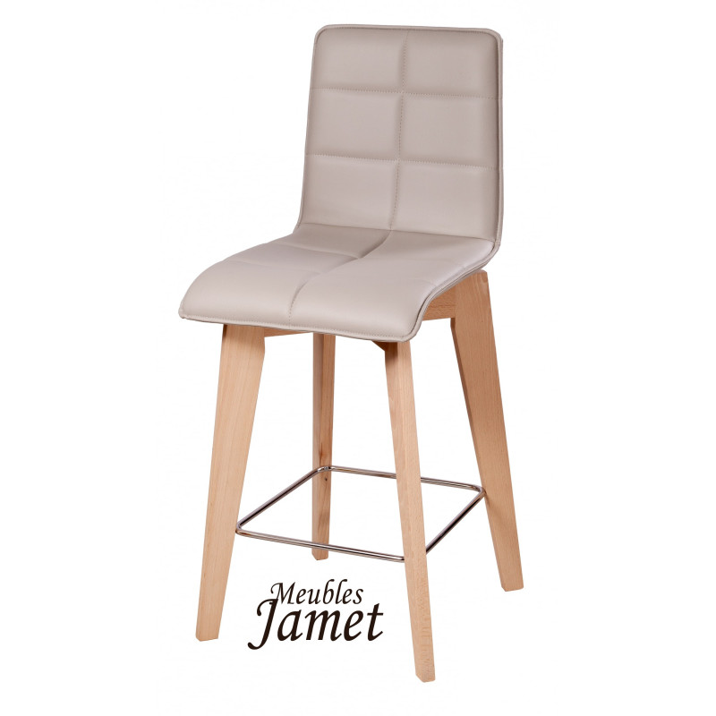 Tabouret de bar ZAO contemporain piètement rotatif T 9803