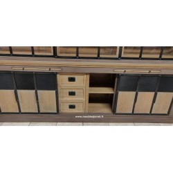 Bibliothèque style Industriel bois et métal