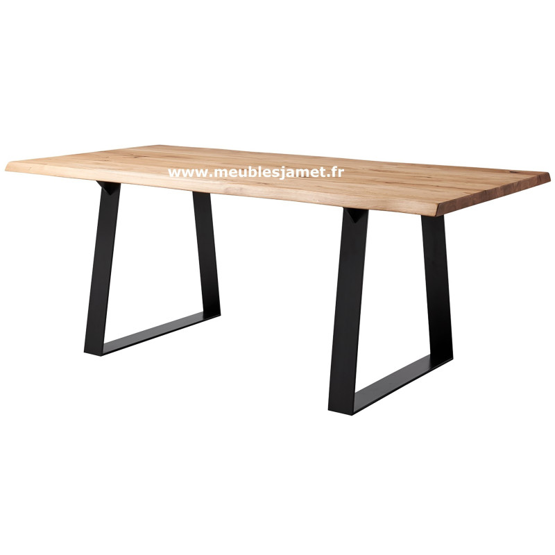 Table chêne et métal Réf. C P7