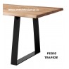 Table Ovale Bois et Métal C P4 DO