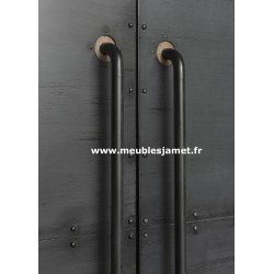 Meuble TV Style Industriel chêne et Métal Réf. A 5555 A