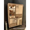 Meuble vitrine Style Industriel Patchwork de chêne