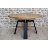 Table ronde Style Atelier en chêne