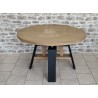 Table ronde Style Atelier en chêne