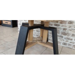 Table ronde Style Atelier en chêne