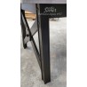 Table Style Industriel en chêne massif avec 2 allonges