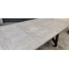 Table Style Industriel en chêne massif avec 2 allonges